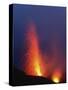 Stromboli Eruption, Aeolian Islands, North of Sicily, Italy-null-Stretched Canvas