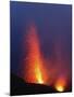 Stromboli Eruption, Aeolian Islands, North of Sicily, Italy-null-Mounted Photographic Print