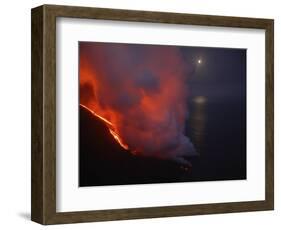 Stromboli Lava Flow, Sea Entry, Aeolian Islands, North of Sicily, Italy-null-Framed Photographic Print