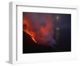 Stromboli Lava Flow, Sea Entry, Aeolian Islands, North of Sicily, Italy-null-Framed Photographic Print