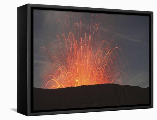 Strombolian Eruption of Mount Bromo Volcano, Tengger Caldera, Java, Indonesia-Stocktrek Images-Framed Stretched Canvas
