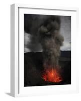 Strombolian Eruption of Mount Bromo Volcano, Tengger Caldera, Java, Indonesia-Stocktrek Images-Framed Photographic Print