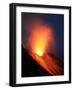 Strombolian Eruption of Stromboli Volcano, Aeolian Islands, Mediterranian Sea, Italy-Stocktrek Images-Framed Premium Photographic Print