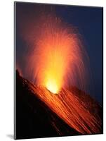 Strombolian Eruption of Stromboli Volcano, Aeolian Islands, Mediterranian Sea, Italy-Stocktrek Images-Mounted Photographic Print