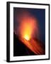 Strombolian Eruption of Stromboli Volcano, Aeolian Islands, Mediterranian Sea, Italy-Stocktrek Images-Framed Photographic Print