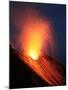 Strombolian Eruption of Stromboli Volcano, Aeolian Islands, Mediterranian Sea, Italy-Stocktrek Images-Mounted Photographic Print
