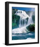 Strompglifra Foss Iceland-null-Framed Art Print