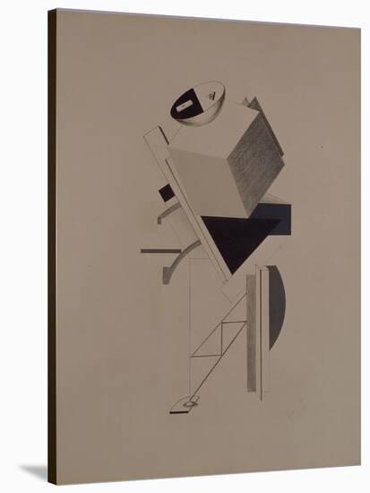 Strong Guy. Figurine for the Opera Victory over the Sun by A. Kruchenykh, 1920-1921-El Lissitzky-Stretched Canvas
