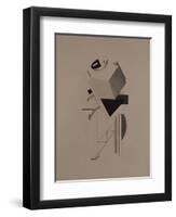 Strong Guy. Figurine for the Opera Victory over the Sun by A. Kruchenykh, 1920-1921-El Lissitzky-Framed Giclee Print