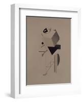 Strong Guy. Figurine for the Opera Victory over the Sun by A. Kruchenykh, 1920-1921-El Lissitzky-Framed Giclee Print