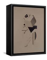 Strong Guy. Figurine for the Opera Victory over the Sun by A. Kruchenykh, 1920-1921-El Lissitzky-Framed Stretched Canvas