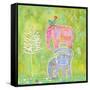 Strong One Elephants-Wyanne-Framed Stretched Canvas