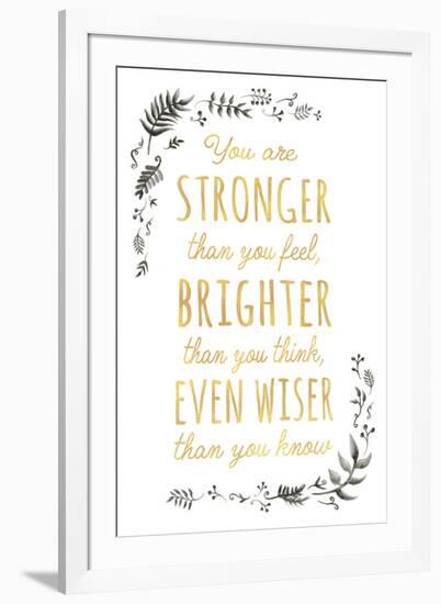 Stronger Brighter Wiser-Clara Wells-Framed Giclee Print