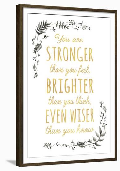 Stronger Brighter Wiser-Clara Wells-Framed Giclee Print