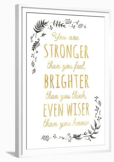 Stronger Brighter Wiser-Clara Wells-Framed Giclee Print