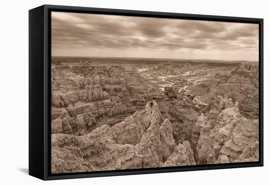 Stronghold, Badlands National Park, South Dakota, Usa-Christian Heeb-Framed Stretched Canvas