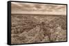 Stronghold, Badlands National Park, South Dakota, Usa-Christian Heeb-Framed Stretched Canvas