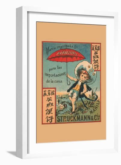 Struckman and Co. Umbrellas-null-Framed Art Print