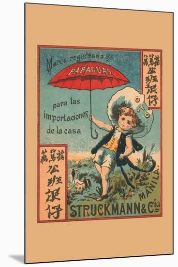 Struckman and Co. Umbrellas-null-Mounted Art Print