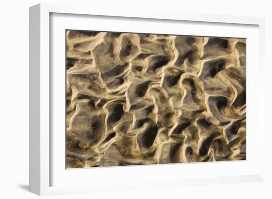 Structural Forms in the Sand of a Dry Riverbed-null-Framed Photographic Print