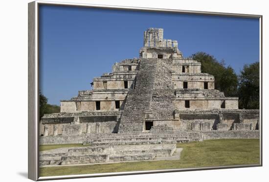 Structure of Five Floors (Pisos), Edzna, Mayan Archaeological Site, Campeche, Mexico, North America-Richard Maschmeyer-Framed Photographic Print