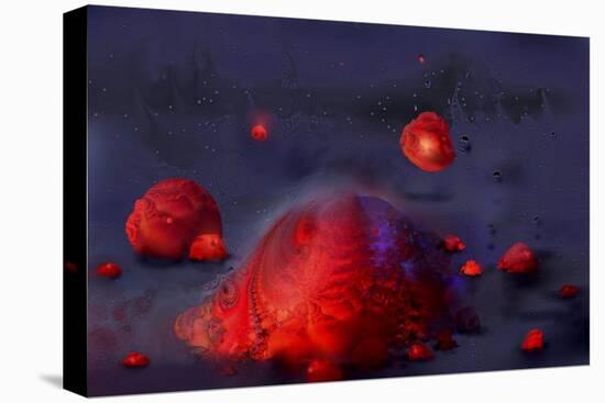 Structure Red-RUNA-Stretched Canvas