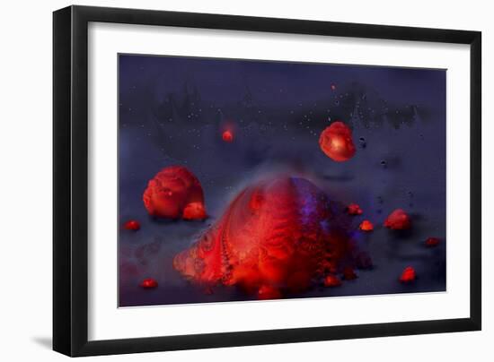 Structure Red-RUNA-Framed Giclee Print