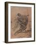 Struggle Between a Warrior and a Lion-Alexandre Colin-Framed Giclee Print