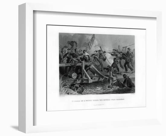 Struggle on a Bridge During the Retreat from Manassas, Virginia, (1862-186)-Felix Octavius Carr Darley-Framed Giclee Print