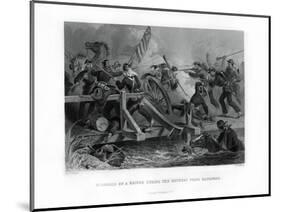 Struggle on a Bridge During the Retreat from Manassas, Virginia, (1862-186)-Felix Octavius Carr Darley-Mounted Giclee Print