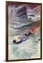 "Struggling in the Wild Sea"-William Henry Charles Groome-Framed Giclee Print