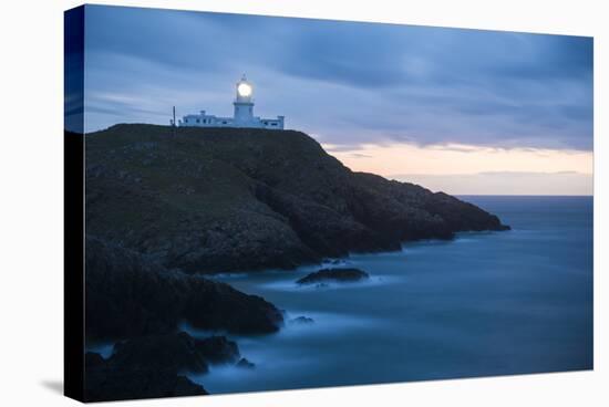 Strumble Head Lighthouse at Dusk, Pembrokeshire Coast National Park, Wales, United Kingdom, Europe-Ben Pipe-Stretched Canvas