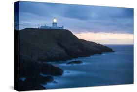 Strumble Head Lighthouse at Dusk, Pembrokeshire Coast National Park, Wales, United Kingdom, Europe-Ben Pipe-Stretched Canvas