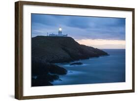 Strumble Head Lighthouse at Dusk, Pembrokeshire Coast National Park, Wales, United Kingdom, Europe-Ben Pipe-Framed Photographic Print