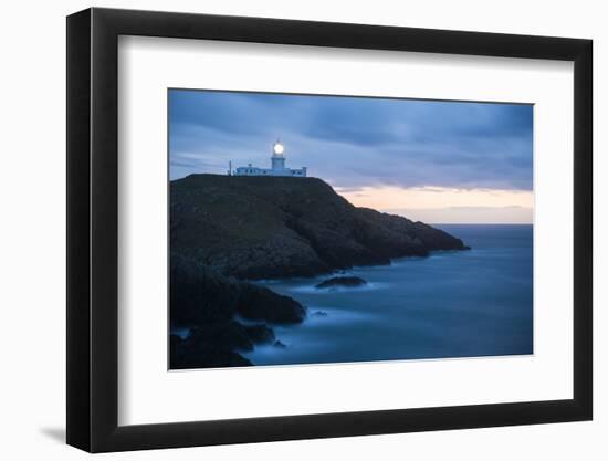 Strumble Head Lighthouse at Dusk, Pembrokeshire Coast National Park, Wales, United Kingdom, Europe-Ben Pipe-Framed Photographic Print