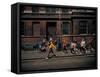 Strutting Sidewalk Dance, Scene from West Side Story-Gjon Mili-Framed Stretched Canvas