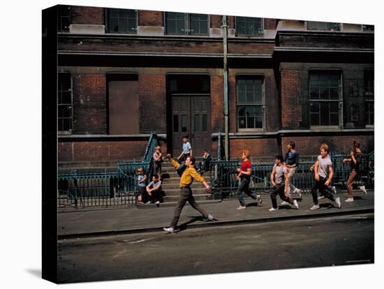 Strutting Sidewalk Dance, Scene from West Side Story-Gjon Mili-Stretched Canvas