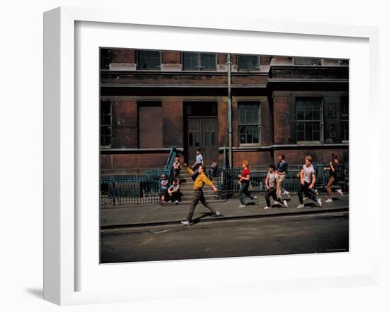 Strutting Sidewalk Dance, Scene from West Side Story-Gjon Mili-Framed Premium Photographic Print