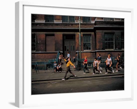 Strutting Sidewalk Dance, Scene from West Side Story-Gjon Mili-Framed Premium Photographic Print