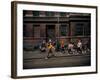 Strutting Sidewalk Dance, Scene from West Side Story-Gjon Mili-Framed Premium Photographic Print