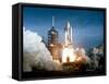 STS-1 Launch Photograph - Cape Canaveral, FL-Lantern Press-Framed Stretched Canvas