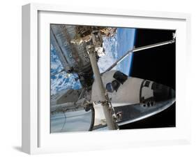 STS-118 Astronaut, Construction and Maintenance on International Space Station August 15, 2007-Stocktrek Images-Framed Photographic Print