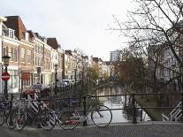 Looking Along the Catharijnsingel, Bicycles Stand on a Bridge over a Canal in Utrecht, Utrecht Prov-Stuart Forster-Photographic Print