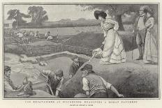 The Excavations at Silchester, Examining a Roman Pavement-Stuart G. Davis-Framed Stretched Canvas