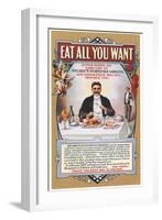 Stuart's Dyspepsia, Eating Restaurants, Greed, Gluttony, USA, 1910-null-Framed Giclee Print