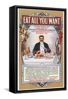 Stuart's Dyspepsia, Eating Restaurants, Greed, Gluttony, USA, 1910-null-Framed Stretched Canvas