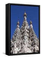 Stucco Carvings on a Shan Stupa, Tharkong Pagoda, Inle Lake, Shan State, Myanmar (Burma), Asia-Stuart Black-Framed Stretched Canvas