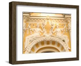 Stucco Decoration on Facade of Dvorana Glauberovych Spring Spa Building Dating from 19th Century-Richard Nebesky-Framed Photographic Print