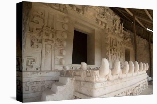 Stucco Sculpture, Monster Mouth, the Tomb of Ukit Kan Lek Tok (Mayan Ruler)-Richard Maschmeyer-Stretched Canvas