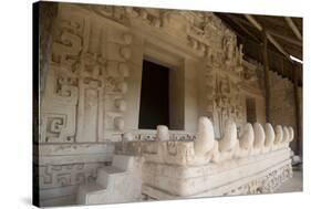 Stucco Sculpture, Monster Mouth, the Tomb of Ukit Kan Lek Tok (Mayan Ruler)-Richard Maschmeyer-Stretched Canvas